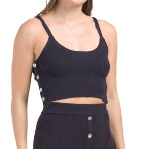 Women's Navy Crop Top